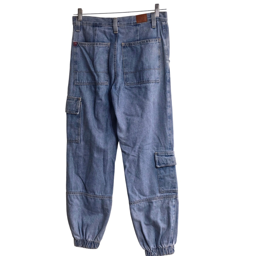 BDG Urban Outfitters Womens High Rise Cargo Jogger Jeans Blue Medium Wash 30W - Picture 2 of 10